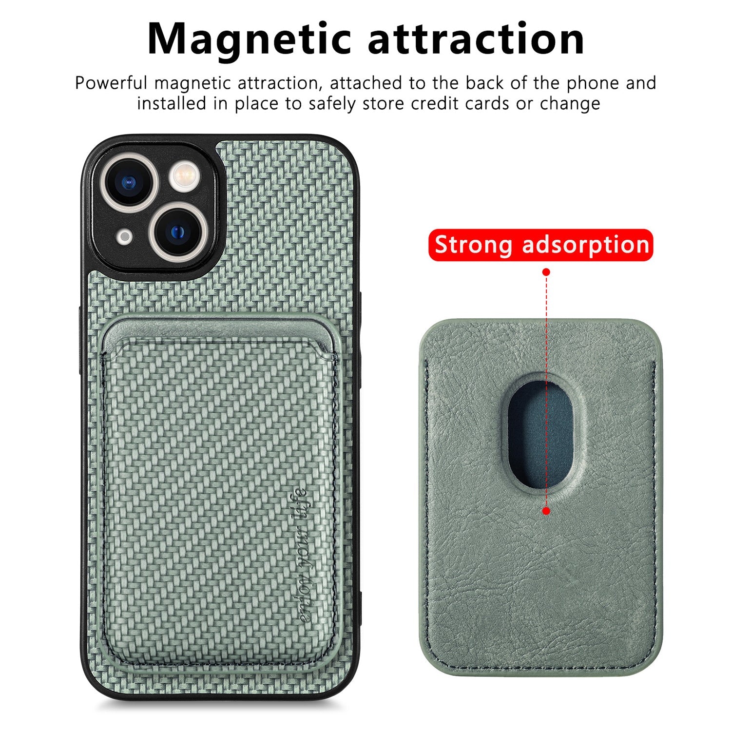 iPhone 15 Magsafe Magnetic Insert Card Phone Case