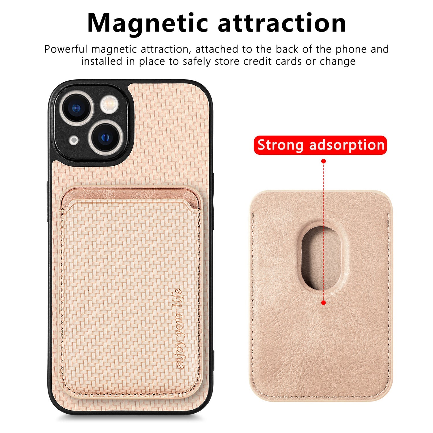 iPhone 15 Magsafe Magnetic Insert Card Phone Case