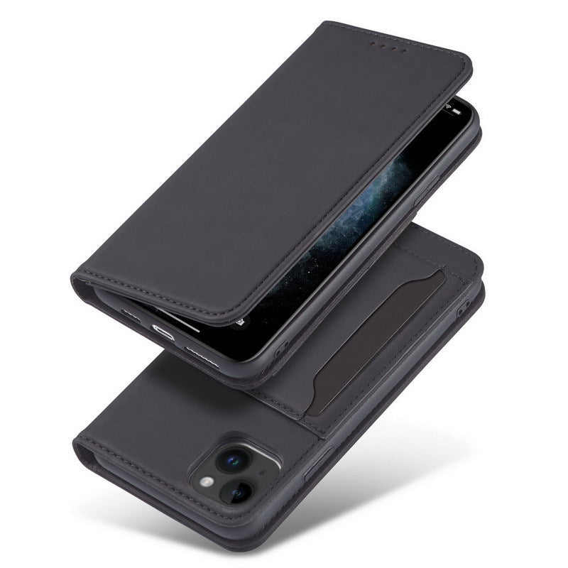 iPhone 15 Plus Flip Leather Sheath Phone Case