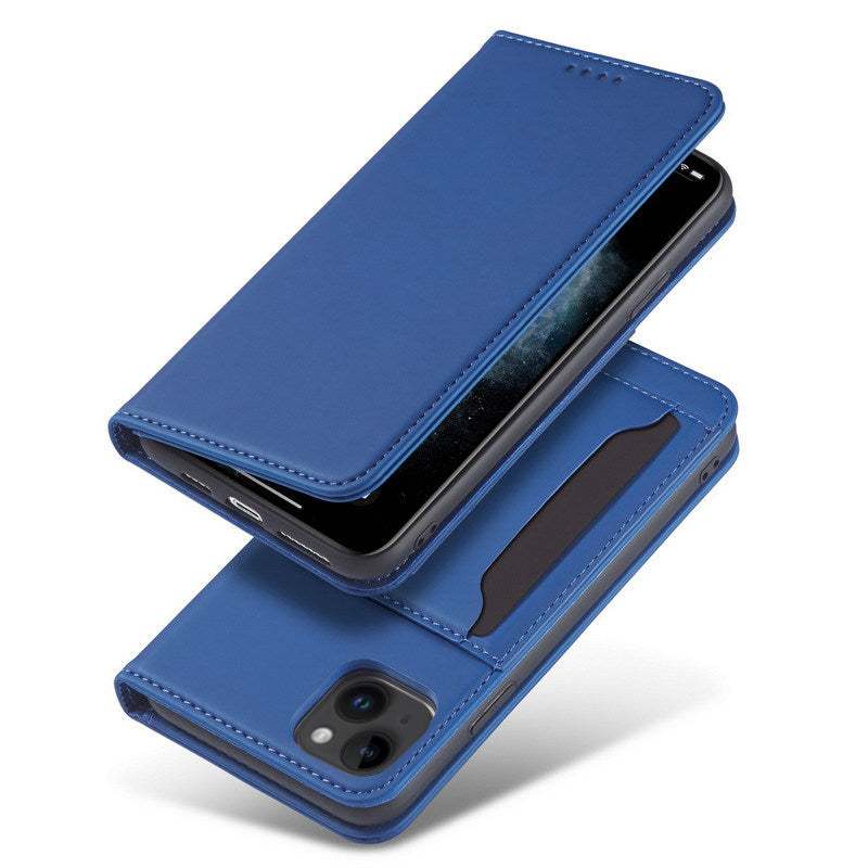 iPhone 15 Plus Flip Leather Sheath Phone Case