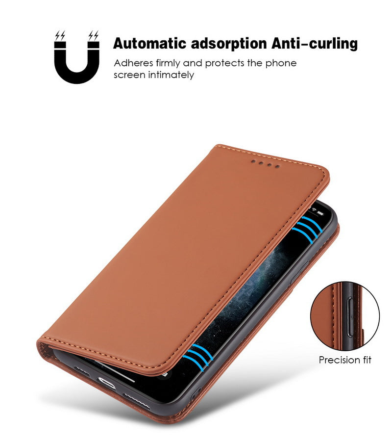 iPhone 15 Flip Leather Sheath Phone Case