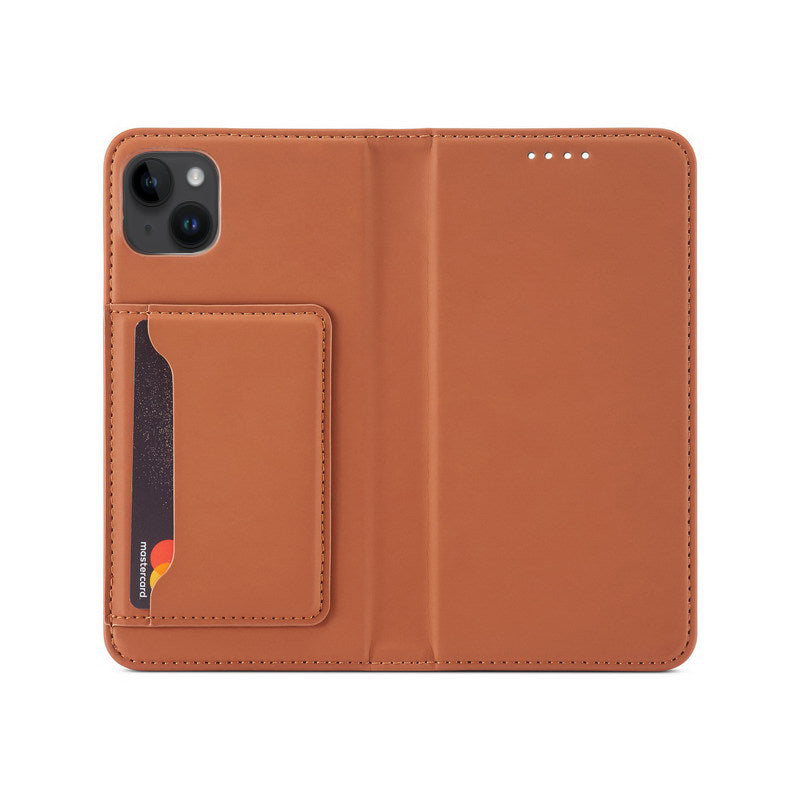 iPhone 15 Plus Flip Leather Sheath Phone Case