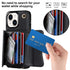 iPhone 15 Card Insertion Crossbody Lanyard Case