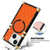 iPhone 15 3D Down Jacket CC Style Soft Leather Square Magnetic Attraction Case Cover