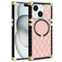 iPhone 15 3D Down Jacket CC Style Soft Leather Square Magnetic Attraction Case Cover