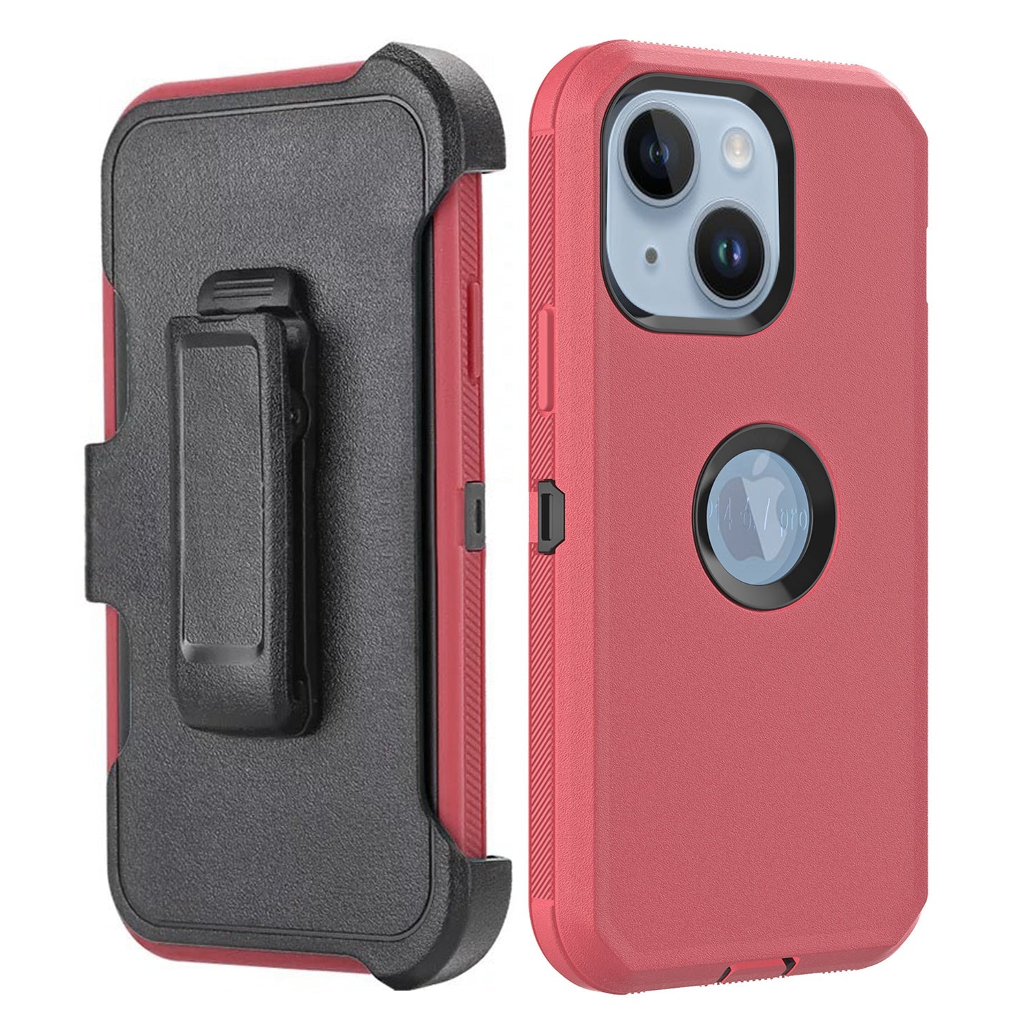 iPhone 15 With Kickstand Belt Clip Full Protection Heavy Duty Case