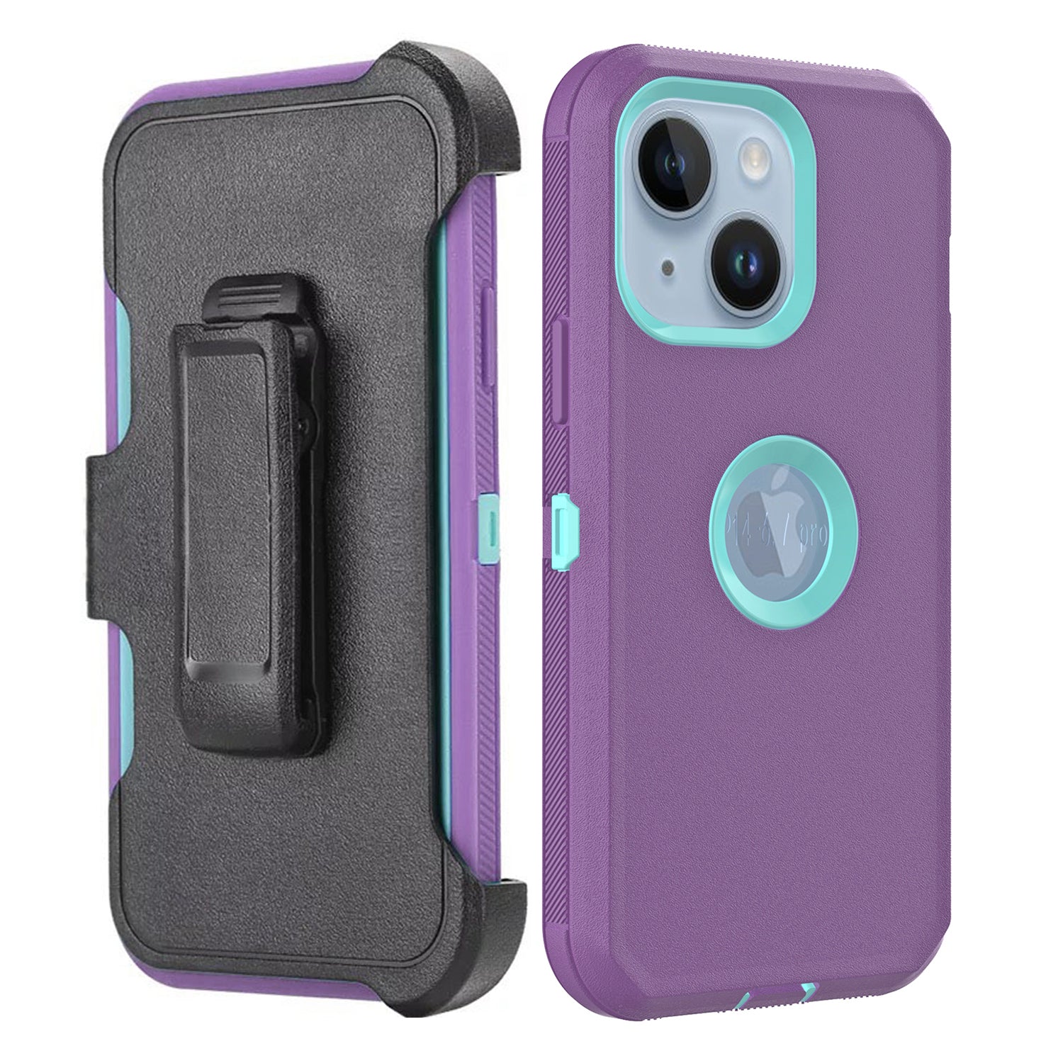 iPhone 15 Plus With Kickstand Belt Clip Full Protection Heavy Duty Case