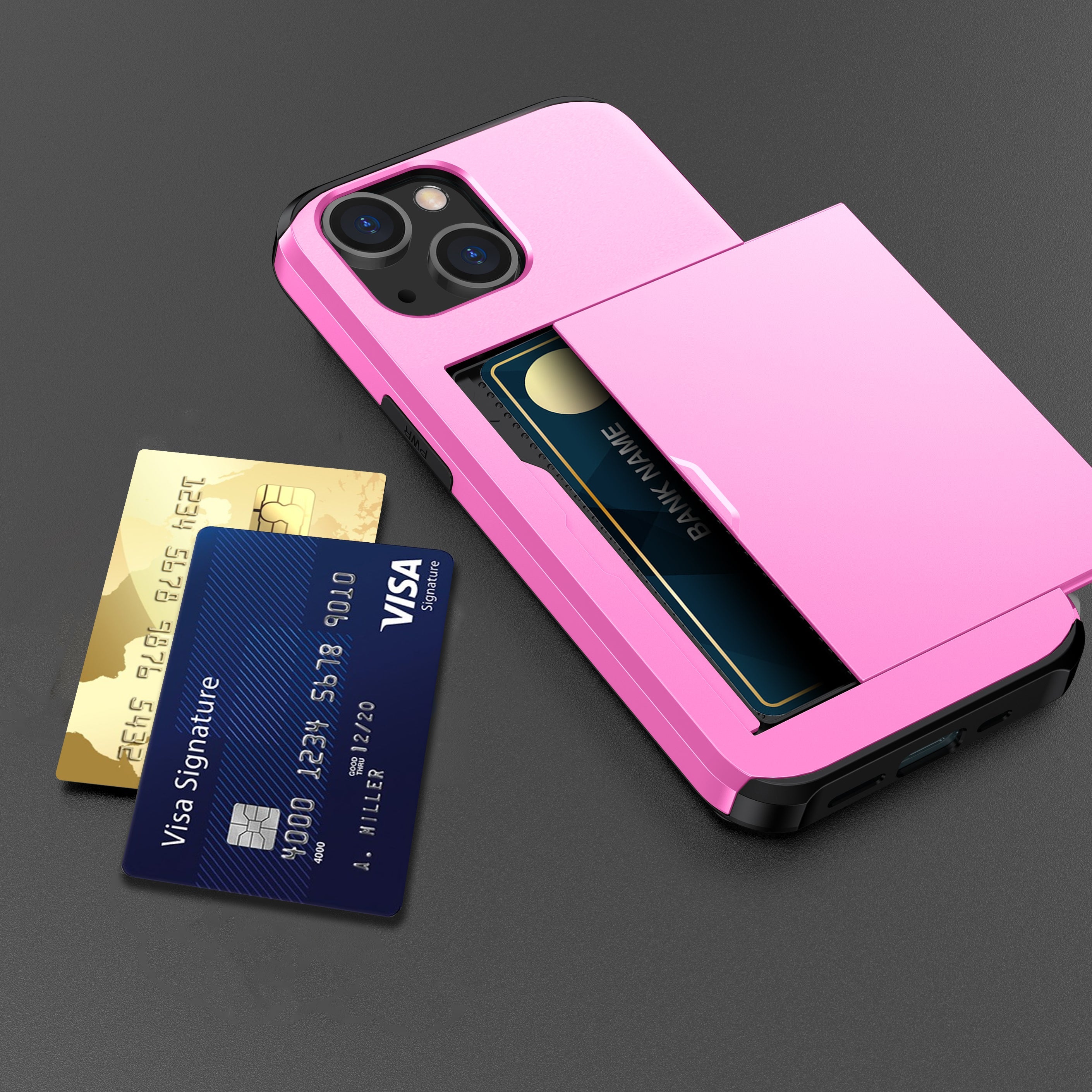 iPhone 15 Card Insertion and Sliding Type Case