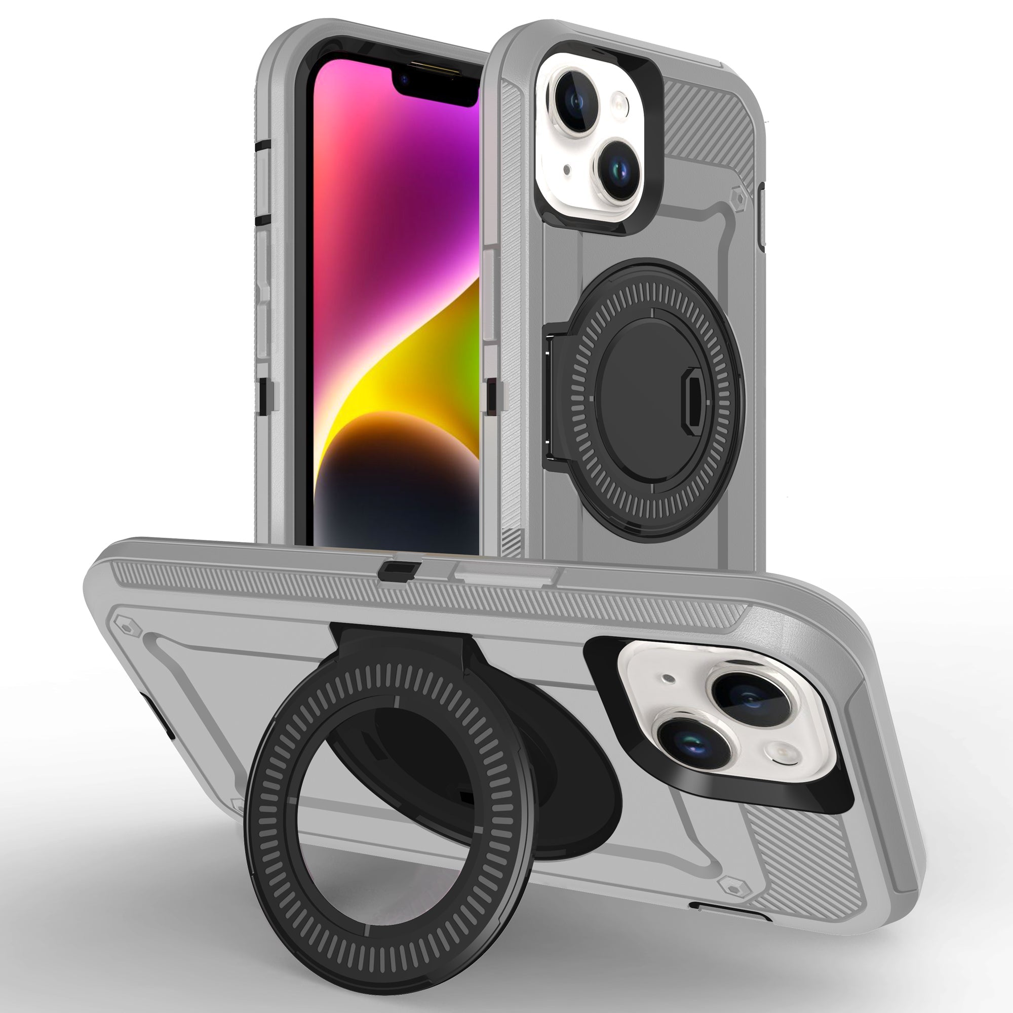 iPhone 15 Plus Wireless magnetic Finger ring buckle bracket Case