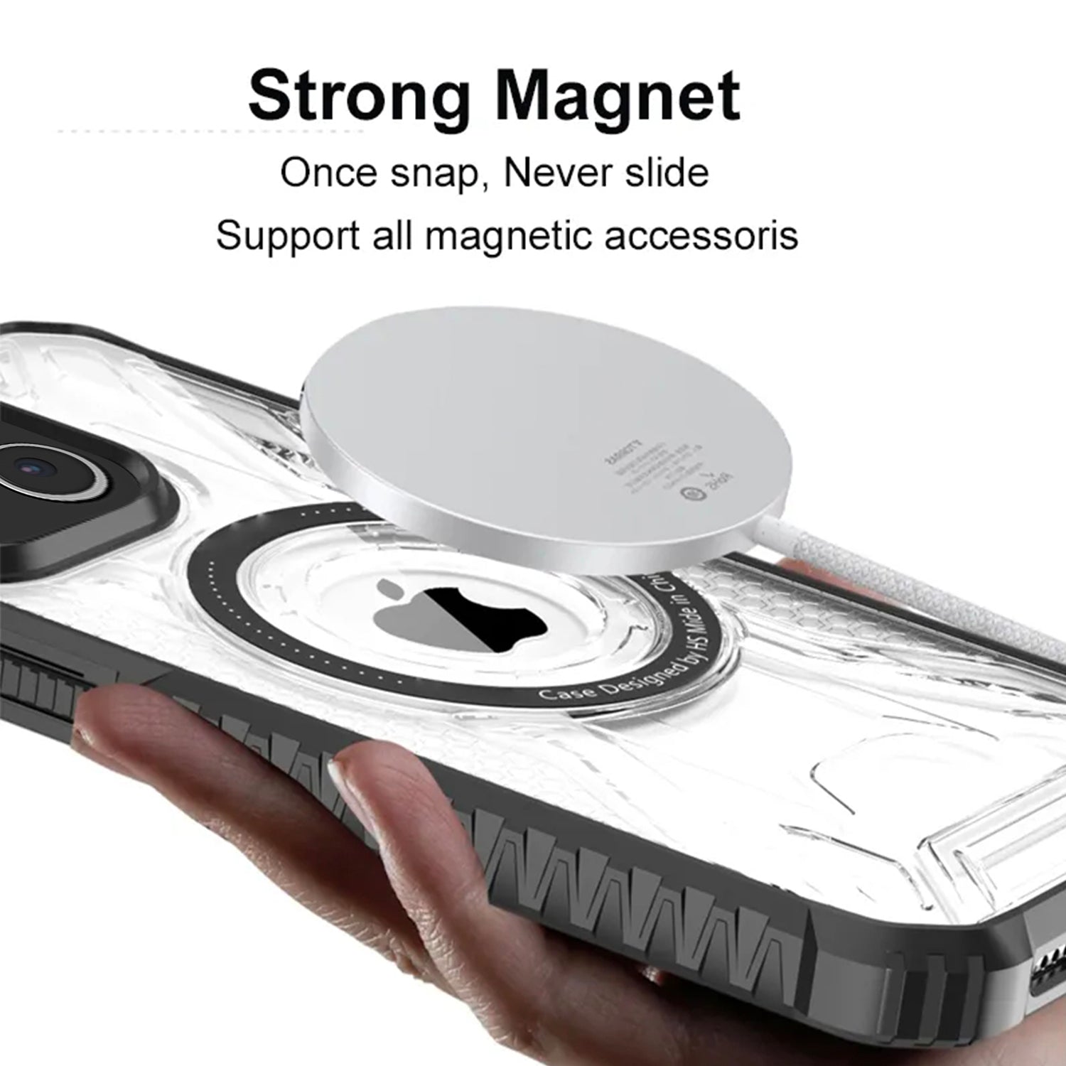 iPhone 15 CD Texture Anti Drop Magnetic Phone Case