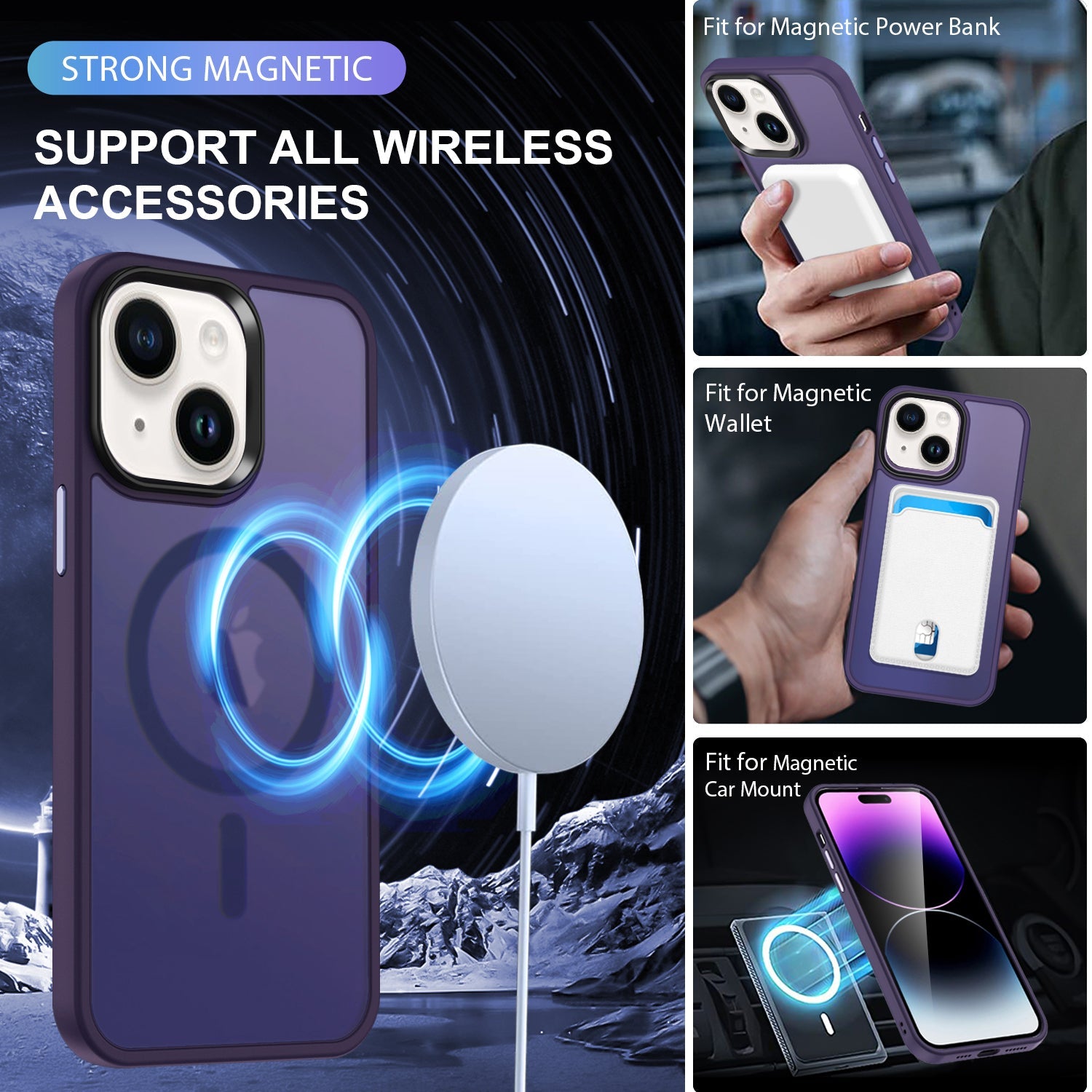 iPhone 15 Shockproof With Magnetic Cover Case