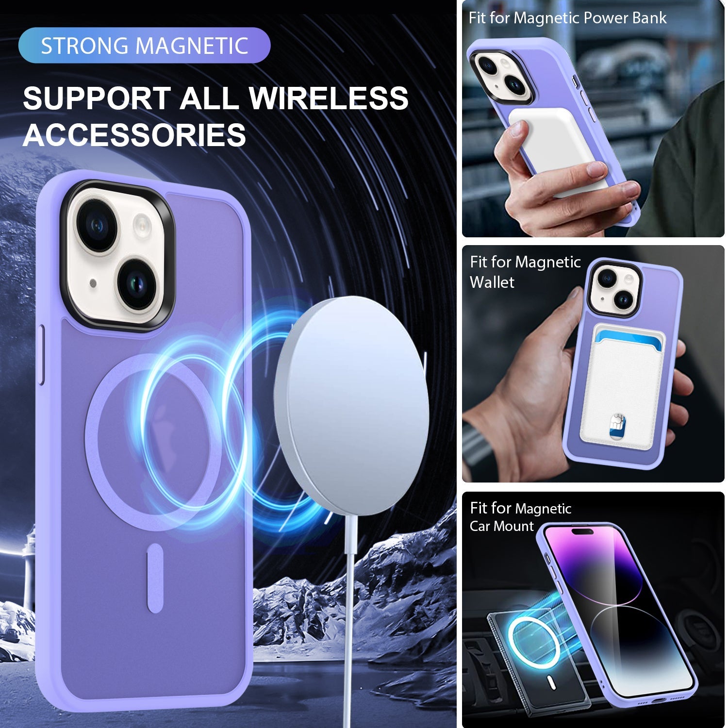 iPhone 15 Shockproof With Magnetic Cover Case