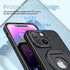 iPhone 15 Plus Hollow Out Ring Rotating Magnetic Suction Bracket Protective Sleeve Case