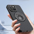 iPhone 15 Plus Hollow Out Ring Rotating Magnetic Suction Bracket Protective Sleeve Case