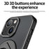 iPhone 15 Hollow Out Ring Rotating Magnetic Suction Bracket Protective Sleeve Case