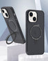 iPhone 15 Plus Translucency Magnetic Suction Bracket Phone Case