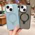 iPhone 15 Plus Translucency Magnetic Suction Bracket Phone Case