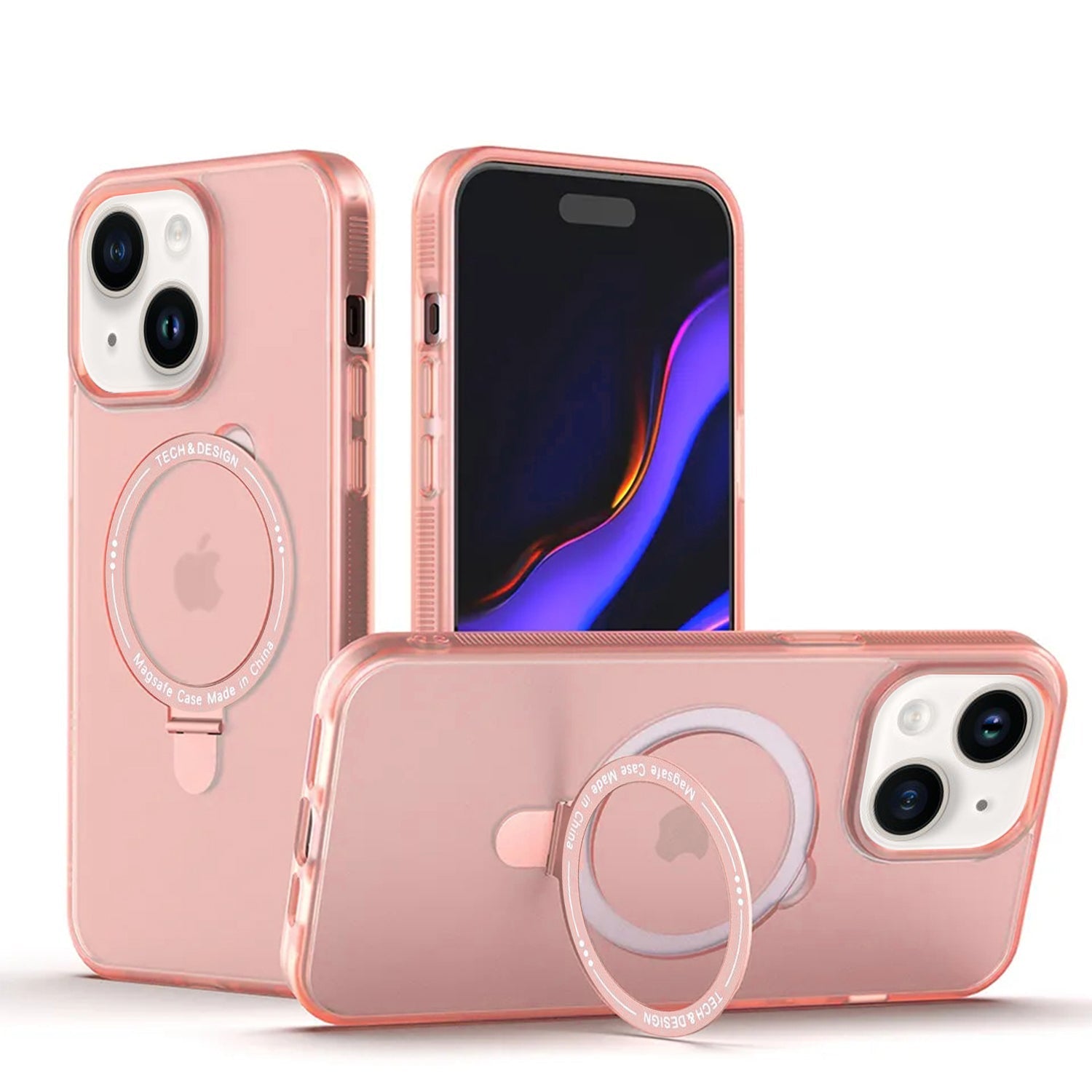 Gradient Case with MagSafe for iPhone 15 Pro, [Color Gradient Technology]  [Magnetic Strength Enhanced] Military Grade Shockproof Protective Phone  Case for iPhone 15 Pro, Pink+Blue 