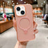 iPhone 15 Translucency Magnetic Suction Bracket Phone Case