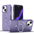 iPhone 15 Plus Translucency Magnetic Suction Bracket Phone Case