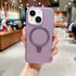 iPhone 15 Plus Translucency Magnetic Suction Bracket Phone Case