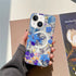 iPhone 15 Printed Double-Layer Transparent Magnetic Suction Phone Case