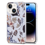 iPhone 15 Printed Double-Layer Transparent Magnetic Suction Phone Case