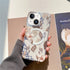 iPhone 15 Printed Double-Layer Transparent Magnetic Suction Phone Case