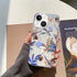 iPhone 15 Printed Double-Layer Transparent Magnetic Suction Phone Case