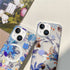 iPhone 15 Printed Double-Layer Transparent Magnetic Suction Phone Case