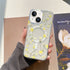 iPhone 15 Printed Double-Layer Transparent Magnetic Suction Phone Case