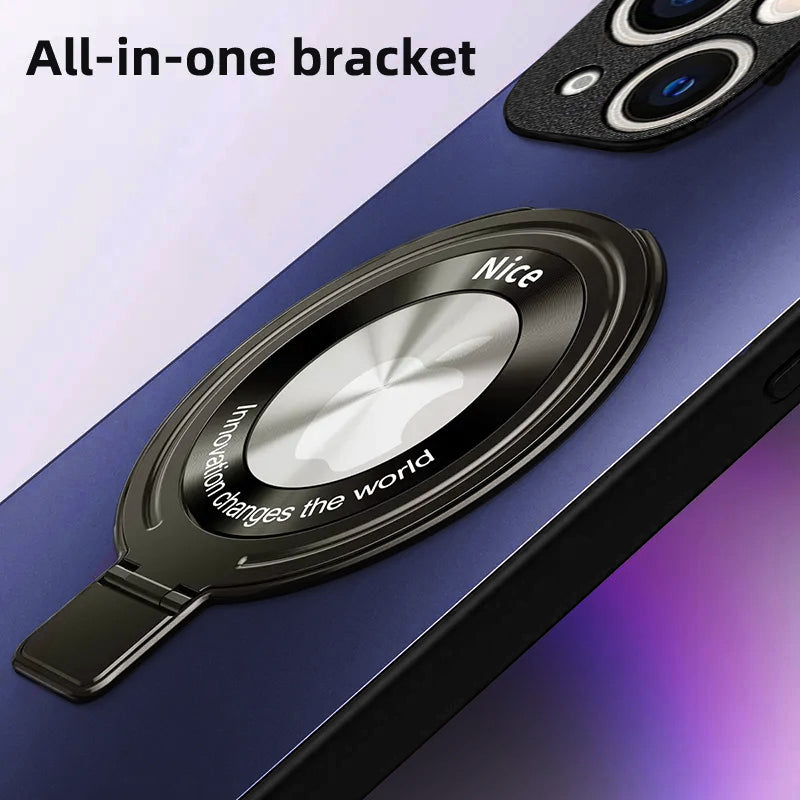 iPhone 15 Armor Bracket Magnetic Phone Case