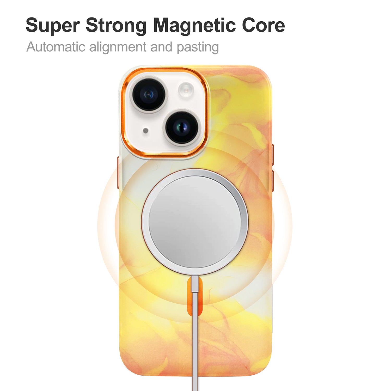 iPhone 15 Ink Colorful Magnetic Phone Case