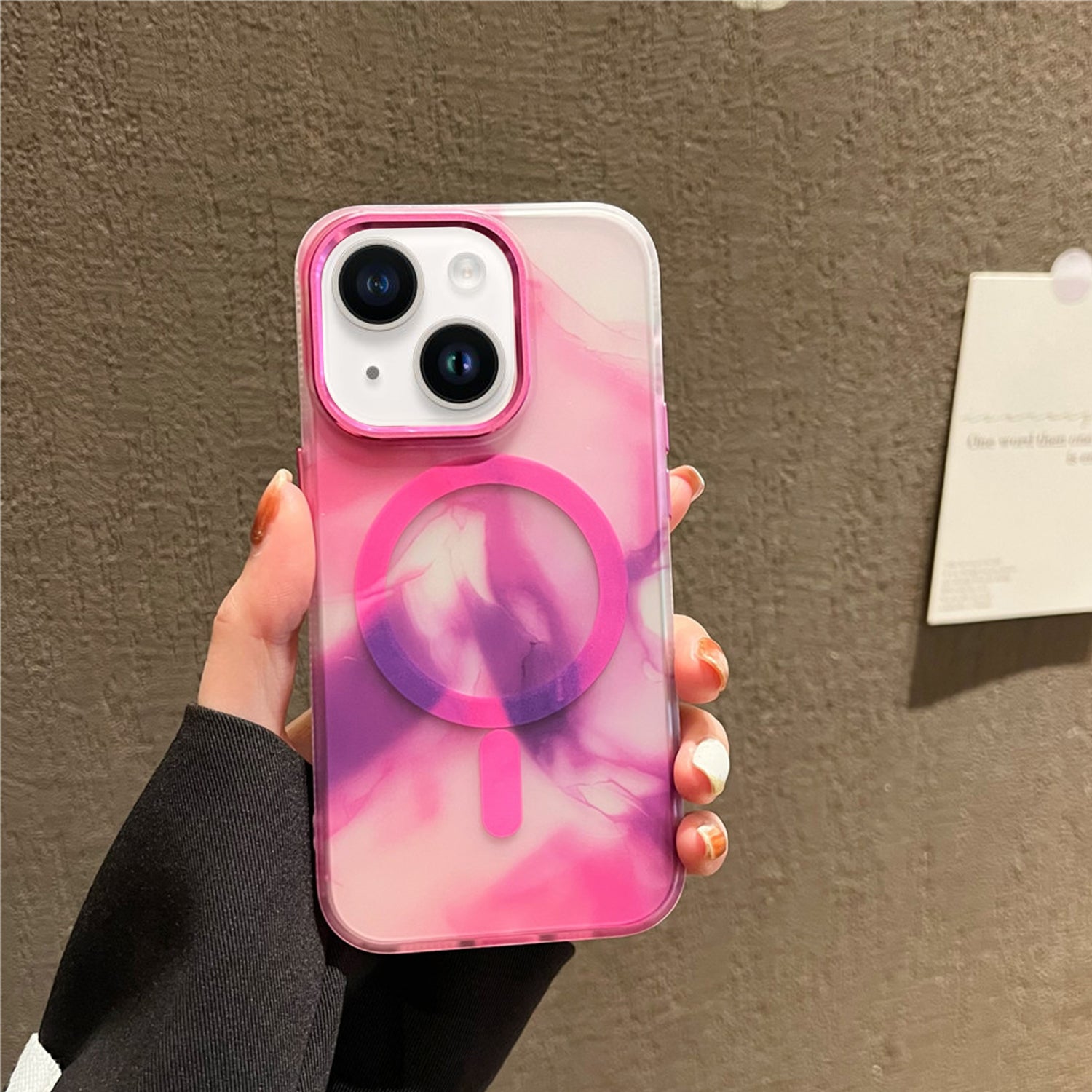 iPhone 15 Ink Colorful Magnetic Phone Case