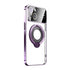 iPhone 15 Regard Window Magnetic Suction Electroplating Integrated Bracket Phone Case