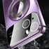 iPhone 15 Regard Window Magnetic Suction Electroplating Integrated Bracket Phone Case