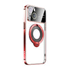 iPhone 15 Regard Window Magnetic Suction Electroplating Integrated Bracket Phone Case