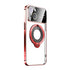 iPhone 15 Regard Window Magnetic Suction Electroplating Integrated Bracket Phone Case