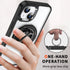 iPhone 15 Plus Transparent Silicone 360 Degree Rotating Bracket Phone Case