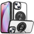 iPhone 15 Transparent Silicone 360 Degree Rotating Bracket Phone Case