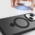 iPhone 15 Magsafe with Stand Translucent Back Slim Protective Phone Case Comes with Same Color Lens Film