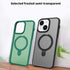 iPhone 15 Magsafe with Stand Translucent Back Slim Protective Phone Case Comes with Same Color Lens Film