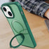 iPhone 15 Plus Magsafe with Stand Translucent Back Slim Protective Phone Case Comes with Same Color Lens Film