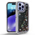 iPhone 15 Pro Max Transparent Floating Glitter Heavy Duty Case