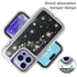 iPhone 15 Pro Max Transparent Floating Glitter Heavy Duty Case