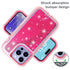 iPhone 15 Pro Transparent Floating Glitter Heavy Duty Case