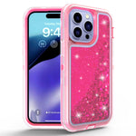 iPhone 15 Pro Max Transparent Floating Glitter Heavy Duty Case