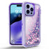 iPhone 15 Pro Max Transparent Floating Glitter Heavy Duty Case