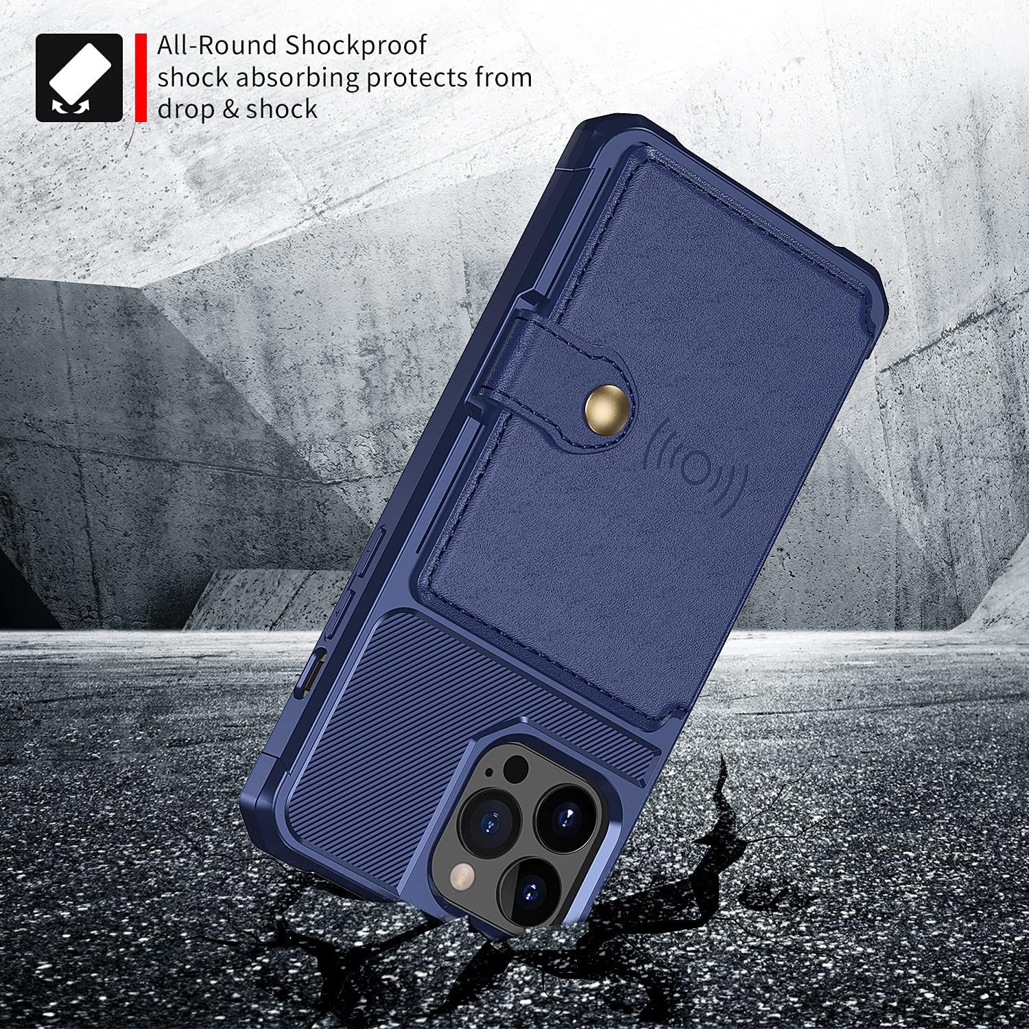 iPhone 15 Pro Fall prevention Magnetic suction card Case