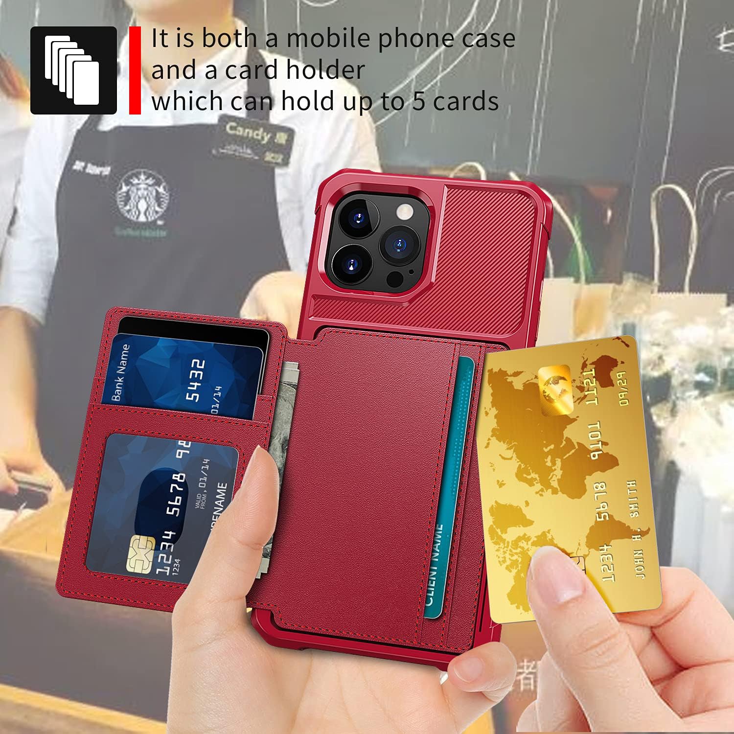 iPhone 15 Pro Fall prevention Magnetic suction card Case